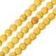 Perle Ronde en Howlite Jaune 6 mm Ø~1.2 mm (~65 Pièces)