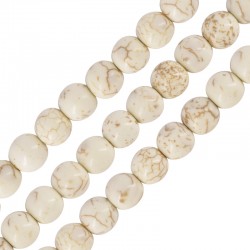Perline di Howlite Rotonde Bianche 8 mm Ø~1.6 mm (~50 Pezzi)