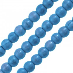 Perle Ronde en Howlite bleu ciel 8 mm Ø~1.6 mm (~50 Pièces)