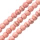 Χαολίτης Χάντρα Στρογγυλή Ροζ 8mm Ø~1.6mm (~50τμχ)