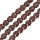 Howlite Bead Round Brown 8mm Ø~1.6mm (~50pcs)