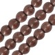 Howlite Bead Round Brown 8mm Ø~1.6mm (~50pcs)