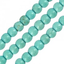 Perline Howlite Rotonde Turchesi 10 mm Ø1.6 mm (~38 Pezzi)