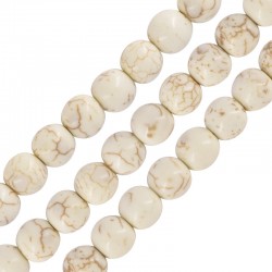 Perla di Howlite Rotonda Bianca 10 mm Ø1.6 mm (~38 Pezzi)