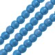 Χαολίτης Χάντρα Στρογγυλή Μπλε 10mm Ø~1.6mm (~38τμχ)