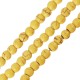 Perle Ronde en Howlite Jaune 10 mm Ø 1.6 mm (~38 Pièces)