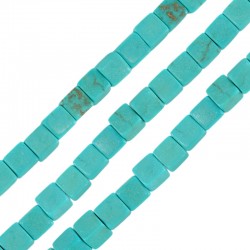 Perla di Howlite Cubica 4x5 mm Ø1.5 mm