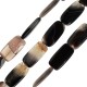 Agate Bead Oval Flat 15x30mm Ø2mm (13pcs)