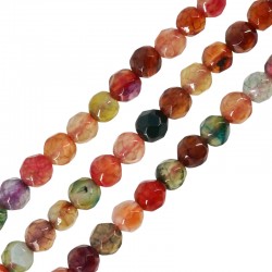 Bola Semipreciosa de Ágata Facetada 4mm (~91pcs/tira)