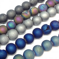 Bola Semipreciosa de Ágata Brasiliana Facetada 10mm (~38pcs/tira)