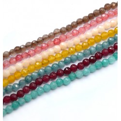 Perle D'Agate Facettée 4 mm (~92 Pièces/Fil)