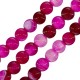 Agate Bead Round Fuchsia 6mm