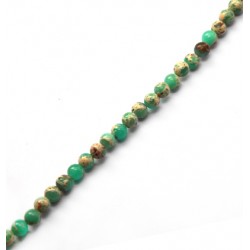 Perle en semi-précieuse Agalmatolite 6mm  (~65pcs/fil)