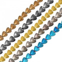 Passante di Ematite Cuore 6mm (~40cm/filo)