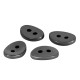 Αιματίτης Κουμπί Οβάλ 2 Tρύπες 10x14mm