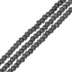 Hematite Spacer Faceted 3x2mm Ø0.8mm (200pcs) (40cm)