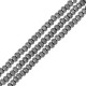 Hematite Spacer Faceted 3x2mm Ø0.8mm (200pcs) (40cm)