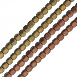 Hematite Bead Cube Faceted 3mm Ø1mm (200pcs) (40cm)