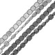 Αιματίτης Χάντρα Τετράγωνη Πλακέ 6mm Ø1mm (65τμχ) (40cm)