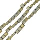 Perla di Ematite Quadrata Appiattita 10 mm Ø1.2 mm (40 Pezzi) (40 cm)