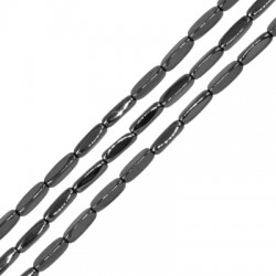 Tubetto Sfaccettato di Ematite 3x9mm (~40cm/filo)