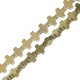 Hematite Slider Cross 4mm Ø0.8mm (94pcs) (40cm)