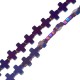 Hematite Slider Cross 4mm Ø0.8mm (94pcs) (40cm)
