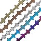Hematite Slider Cross 8x10mm Ø1mm (40pcs) (40cm)