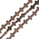 Hematite Slider Cross 8x10mm Ø1mm (40pcs) (40cm)
