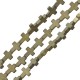 Hematite Slider Cross 8x10mm Ø1mm (40pcs) (40cm)
