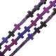Hematite Slider Cross 8x10mm Ø1mm (40pcs) (40cm)