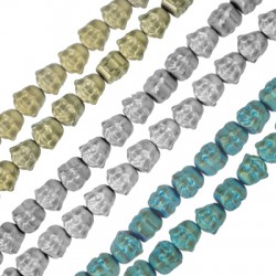 Αιματίτης Κεφάλι Βούδα Περαστό 8mm Ø~1.5mm (52τμχ) (40cm)