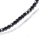 Perle Hématite Facettée 3 mm Ø0.8 mm (~120 Pièces)
