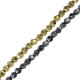 Perline di Ematite Sfaccettate 4 mm Ø1.1 mm (100 Pezzi) (40 cm)