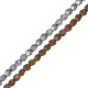Perline di Ematite Sfaccettate 4 mm Ø1.1 mm (100 Pezzi) (40 cm)