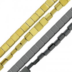 Perle D'Hématite Carrée Plate 6 mm Ø1 mm (70 Pièces)