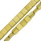 Αιματίτης Χάντρα Τετράγωνο Επίπεδο 6mm Ø1mm (70τμχ)