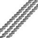 Αιματίτης Χάντρα Στρογγυλή 8mm Ø2mm (50τμχ)