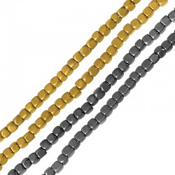Αιματίτης Χάντρα Σωληνάκι 1.5mm Ø0.8mm (~305τμχ)