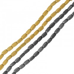 Perline Tubolari in Ematite 1.4X3 mm Ø0.8 mm (~140 Pezzi)