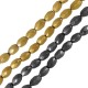 Αιματίτης Χάντρα Οβάλ Πολυεδρική 3x5mm Ø0.8mm (~88τμχ)
