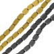 Αιματίτης Χάντρα Σωληνάκι Τετράγωνο 3x5mm Ø1mm (~79τμχ)