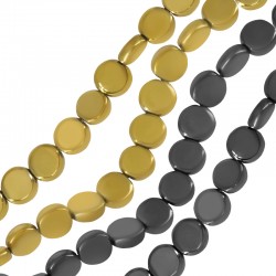 Αιματίτης Χάντρα Στρογγυλή Επίπεδη 5.7mm Ø1mm (~69τμχ)