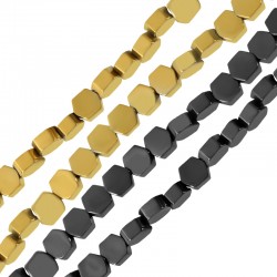 Perle Hématite Hexagonale Plate 3 mm Ø1 mm (~133 Pièces)