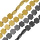 Hematite Bead Hexagon Flat 6mm Ø1mm (~62pcs)