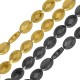 Perla di Ematite Ovale Piatta Sfaccettata 10X14 mm Ø1.1 mm (~28 Pezzi)