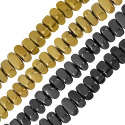 Perline Irregolari in Ematite 5-8 Mm/4 mm Ø1.3 mm (~92 Pezzi)
