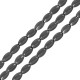 Αιματίτης Χάντρα Σωληνάκι Οβάλ 5x8mm Ø1.1mm (~50τμχ)