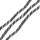 Hematite Bead Tube Square 5x8mm Ø1.4mm
