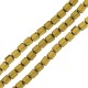 Αιματίτης Χάντρα Σωληνάκι Εξάγωνο 6.4x7.5mm Ø~1.5mm (~52τμχ)